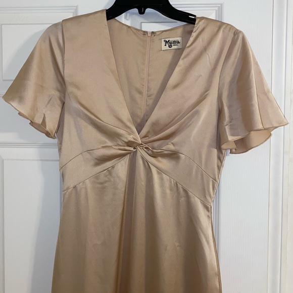 Show Me Your Mumu- Rome Twist Gown (in Champagne Luxe Satin) - Picture 3 of 6